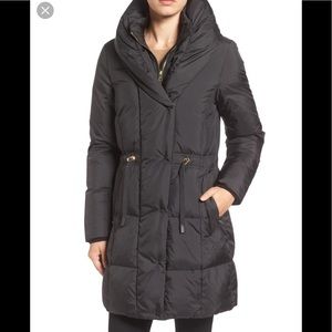 Cole Haan Shawl Collar Coat - Black